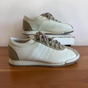 Brunswick Womens Bowling Shoes Cream Tan Lace Up Athletic Sneakers Size 6.5